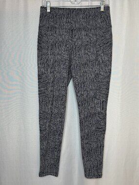 Athleta Delancy Textured Mototights Medium Gym Workout Athleisure Zip Ankles